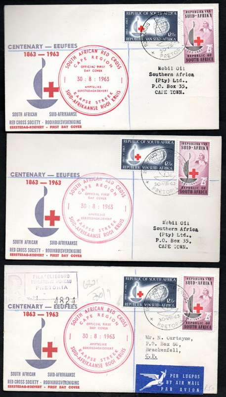 RSA 1963 centenary of Red Cross selection of (x30) covers - condition etc as per scans.