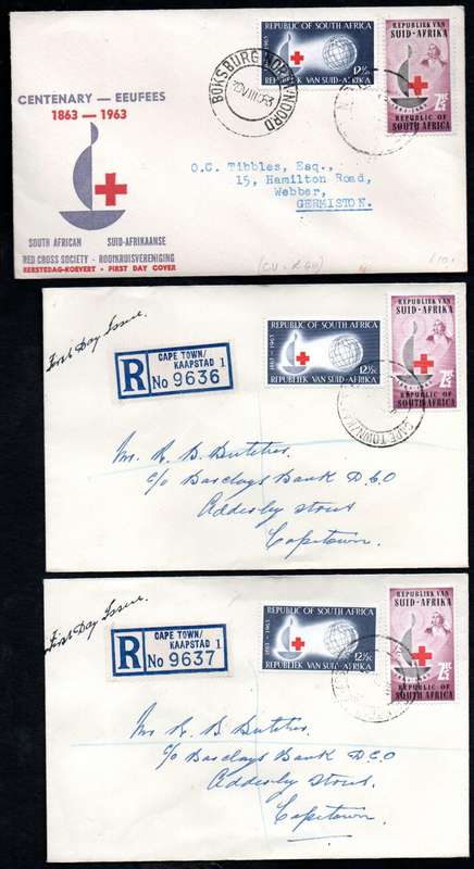 RSA 1963 centenary of Red Cross selection of (x30) covers - condition etc as per scans.