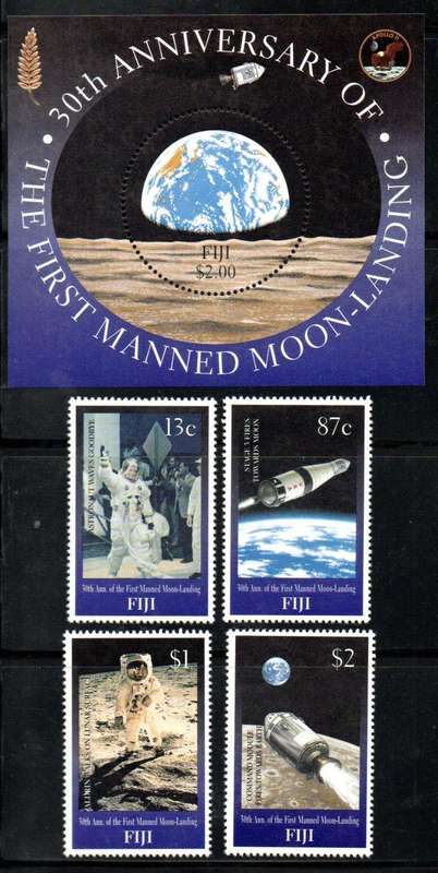 Fiji 1999 30th Anniversary of First Manned Landing on Moon Stamp Set - SG1054-MS1058