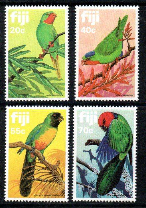 Fiji 1983 parrots umm set of (x4)  SG651-54  lovely thematic set