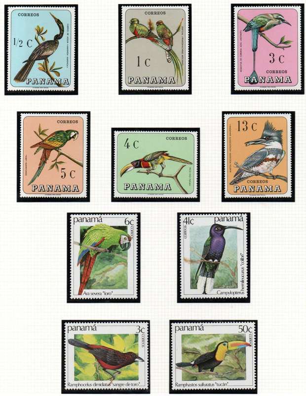 Panama 1967 wild birds umm set of (x6) + 1981 birds set of (x4) umm  SG944-9+SG1288/91  CV GBP 25+