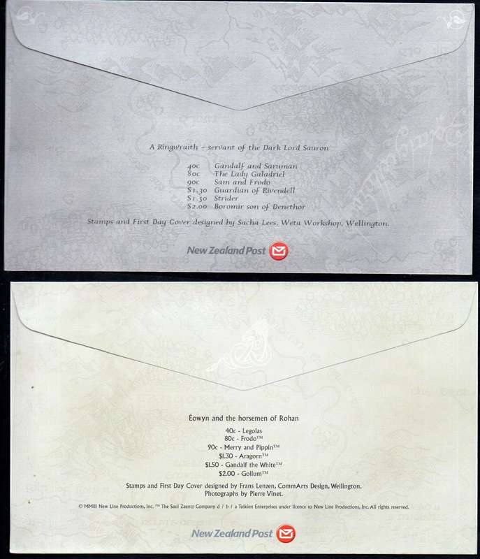 New Zealand clearance of (x7) Lord of the Rings first day covers - as per scans