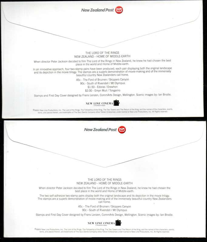 New Zealand clearance of (x7) Lord of the Rings first day covers - as per scans