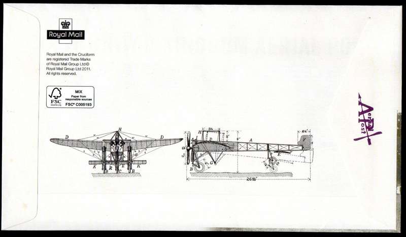 GB 2011 Centenary of 1st United Kingdom aerial post first day cover (Tallents House) - CV GBP 9.5.