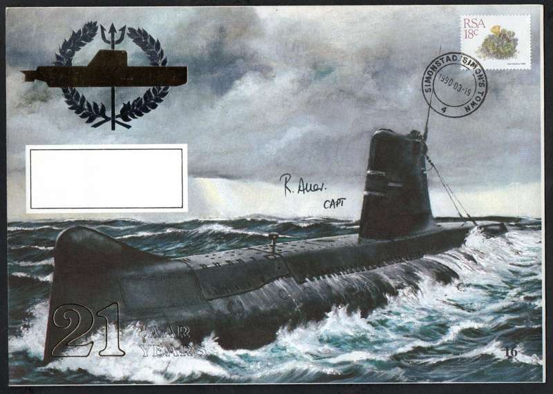 RSA 1990/1979 (X3) SIMON'S TOWN NAVAL BASE SUBMARINE COVERS  (X1) SIGNED CAPTAIN  AS PER SCANS.