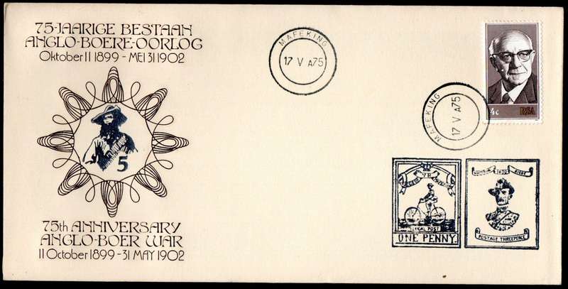 RSA 1974 75th anni of the Anglo Boer War (x6) commemorative covers 1-6 - great lot.