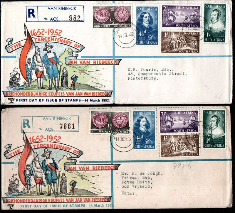 Union 1952 Satise Sadipu/Van Riebeeck Etc Selection of (x24) Covers. Condition as per scans.
