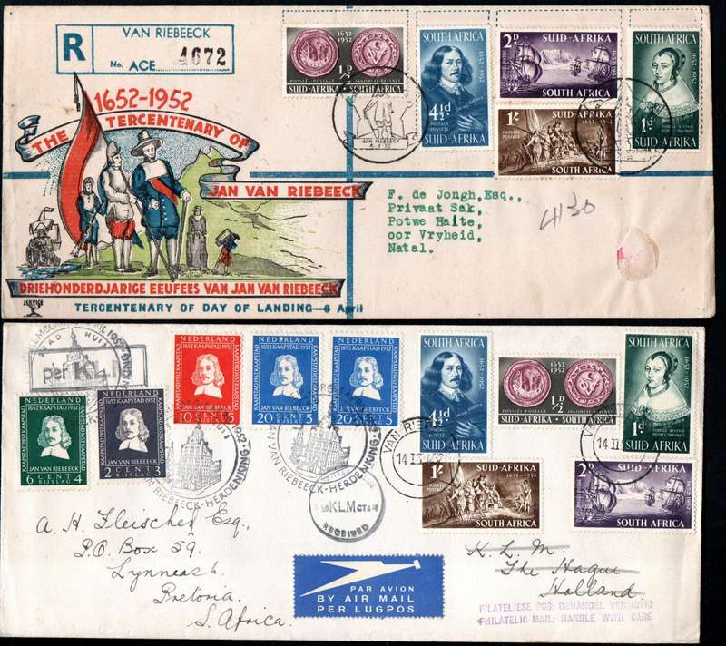 Union 1952 Satise Sadipu/Van Riebeeck Etc Selection of (x24) Covers. Condition as per scans.