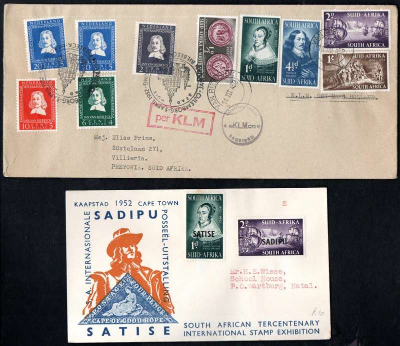 Union 1952 Satise Sadipu/Van Riebeeck Etc Selection of (x24) Covers. Condition as per scans.