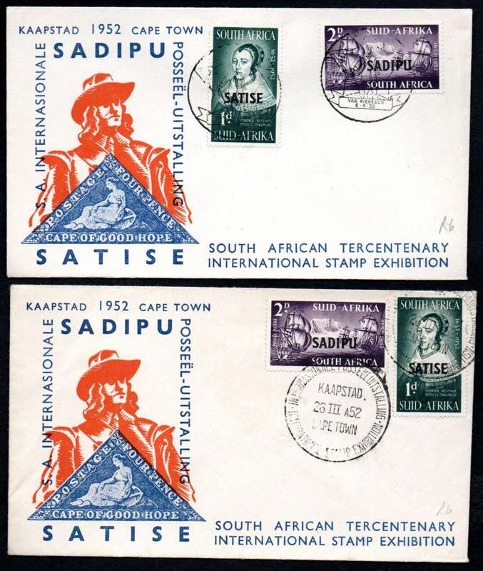 Union 1952 Satise Sadipu/Van Riebeeck Etc Selection of (x24) Covers. Condition as per scans.
