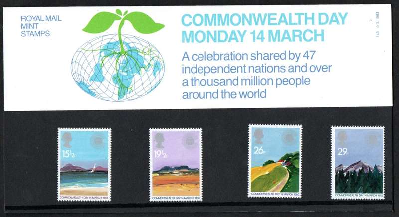 GB 1983 Commonwealth Day  geographical regions mint presentation pack no 143.