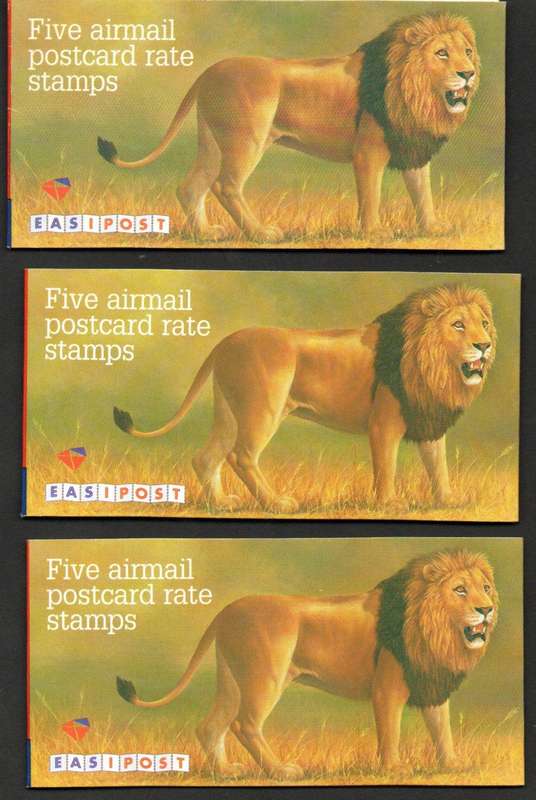 RSA 1996 Big Five booklet no 19 (x3) mint and complete - as per scans  CV R600.