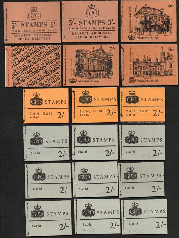 GB selection of (x18) 2s/5s mint/complete booklets - as per scans - good value lot.