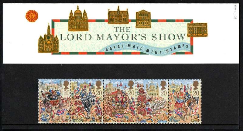 GB 1989 Lord Mayors Show, London mint presentation pack no 202.