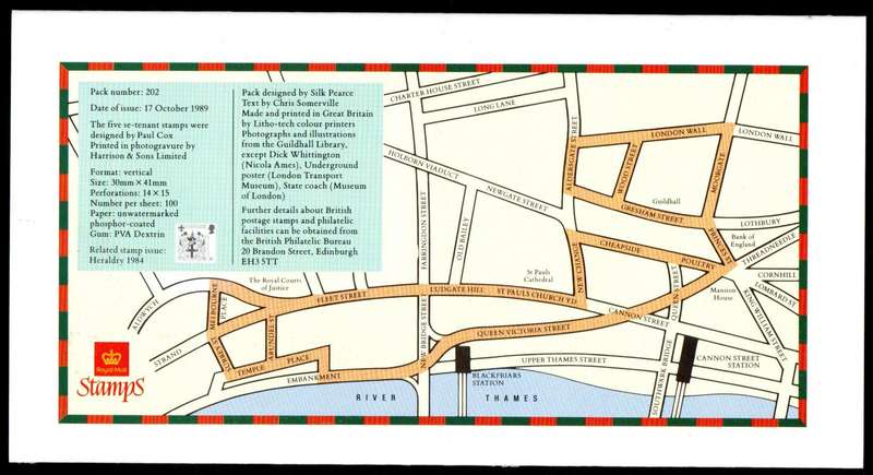 GB 1989 Lord Mayors Show, London mint presentation pack no 202.