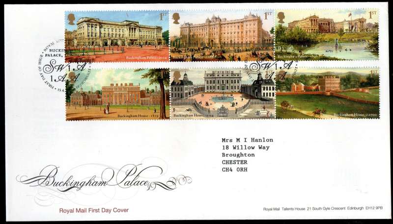 GB 2014 Buckingham Palace, London first day covers (X2) (Tallents House)  CV GBP 11+.