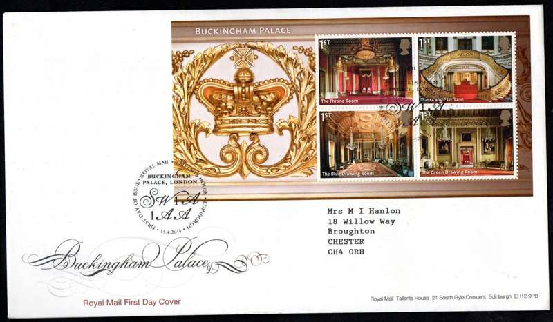 GB 2014 Buckingham Palace, London first day covers (X2) (Tallents House)  CV GBP 11+.