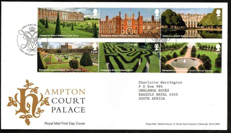 GB 2018 Hampton Court Palace first day covers (x2) (East Molesey)  CV GBP 15.