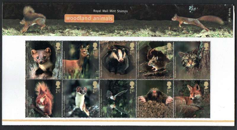GB 2002 Woodland animals mint presentation pack no 363  CV GBP 11.