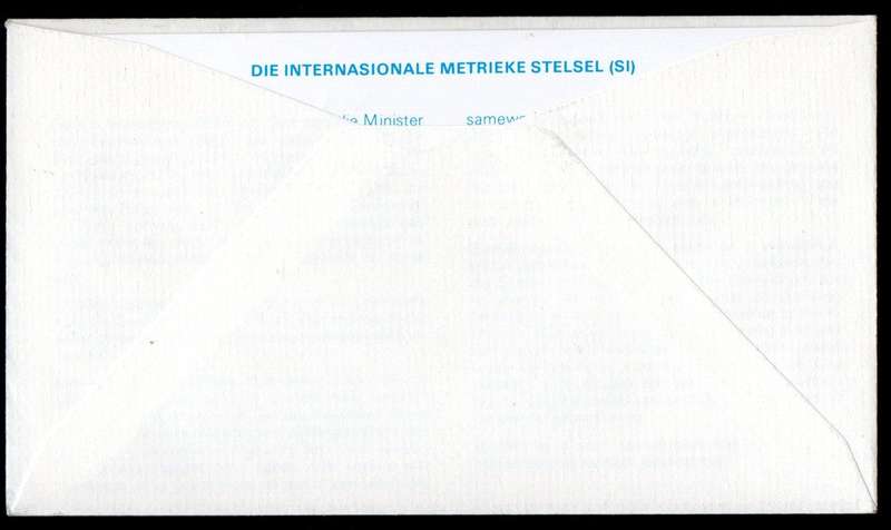 RSA 1977 metrication FDC no 3.3 signed by 'Stamp Designer' - as per scans.