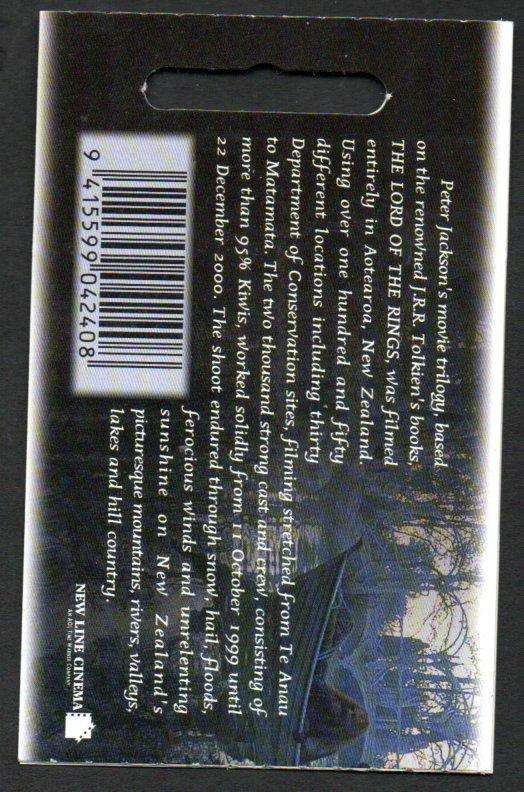 New Zealand 2001 Lord of The Rings Fellowship of The Ring stamp booklet mint - as per scans.