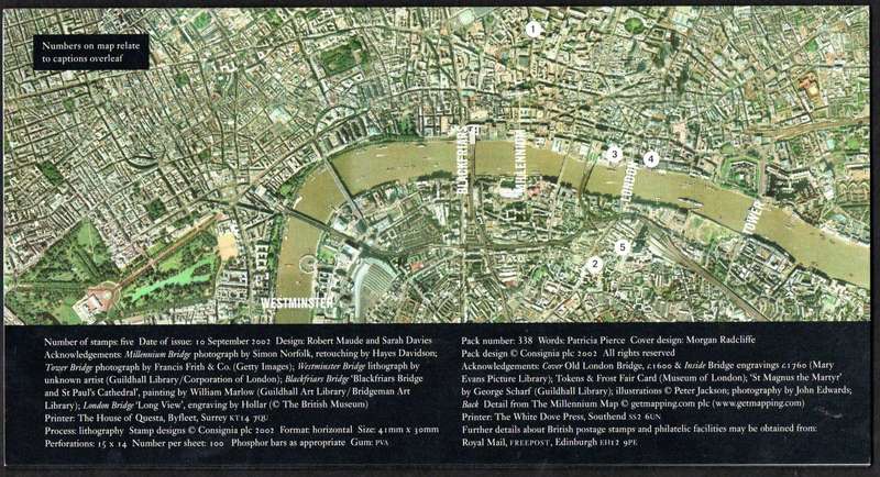 GB 2002 Bridges of London mint presentation pack no 338  CV GBP 30  nice item.