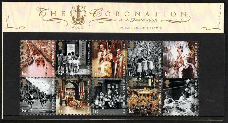 GB 2003 50th anniversary of coronation mint presentation pack no 347  as per scans  CV GBP 11.