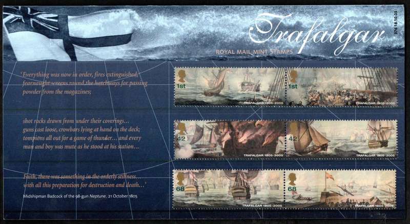 GB 2005 Bicentenary of The Battle of Trafalgar mint presentation pack no 376  as per scans.