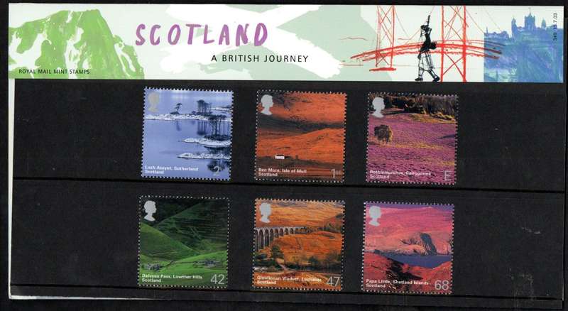 GB 2003 A British Journey  Scotland mint presentation pack no 349  as per scans.