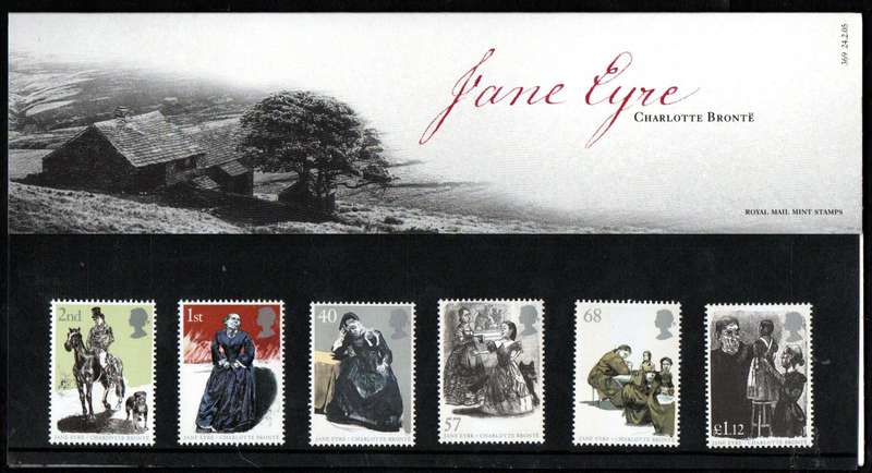 GB 2005 150th death anni of Charlotte Bronte  scenes from Jane Eyre mint presentation pack no 369.