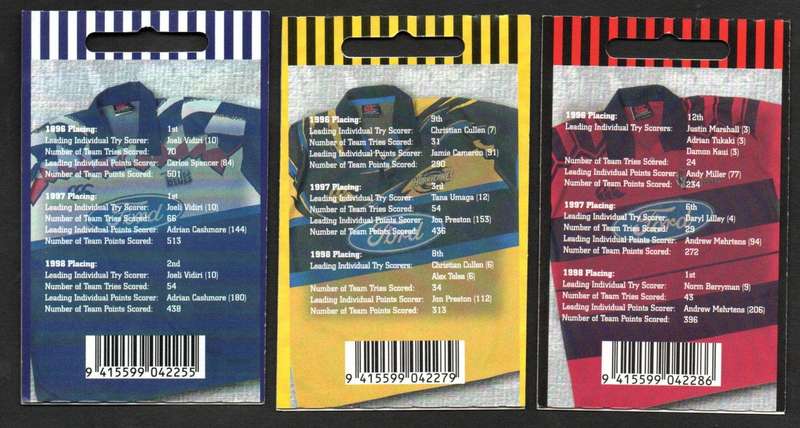New Zealand 1999 (x3) mint self-adhesive rugby Super 12 booklets  as per scans.
