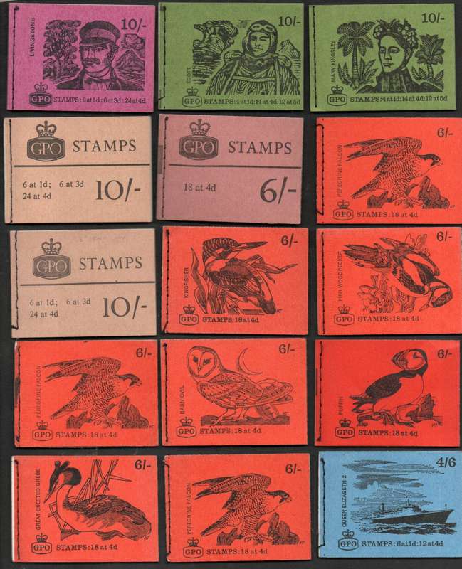 GB selection of (x21) mint/complete booklets - as per scans - good value lot.