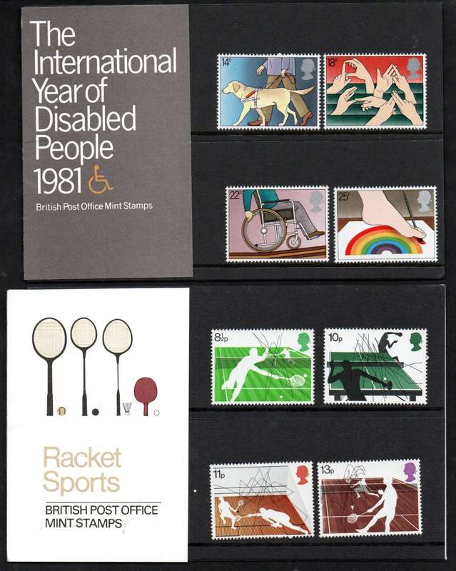 GB selection of (x10) mint presentation packs - as per scans - good value