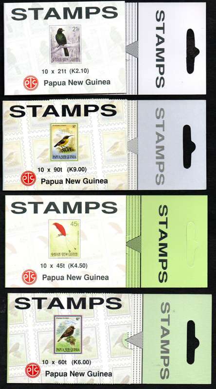 Papua New Guinea selection of (x4) mint birds booklets  as per scans.