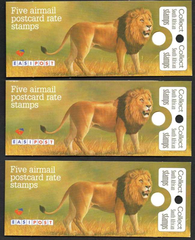 RSA 1996 (X3) Big 5 booklets no 24 with `yellow line` - complete - as per scans - CV R600.