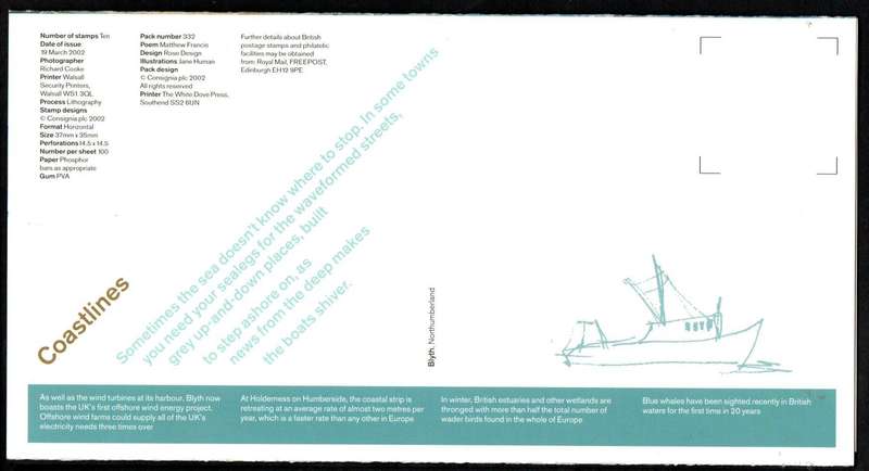 GB 2002 British coastlines mint presentation pack no 332.