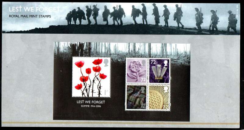 GB 2006 Lest We Forget presentation pack no 390.