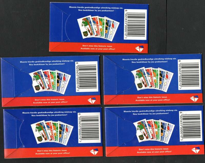 RSA 1995 Rugby World Cup (X10) booklets mint + complete  CV R1000.