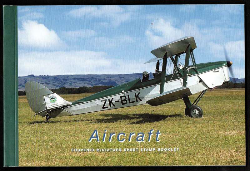 New Zealand 2001 aircraft souvenir mini sheet prestige booklet mint.