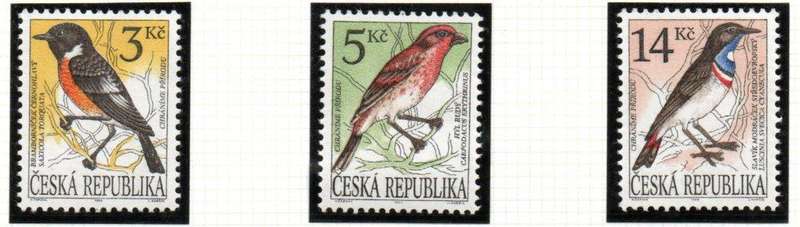 Czech Republic 1994 Birds umm Set Of (X3) Singles - SG55-57