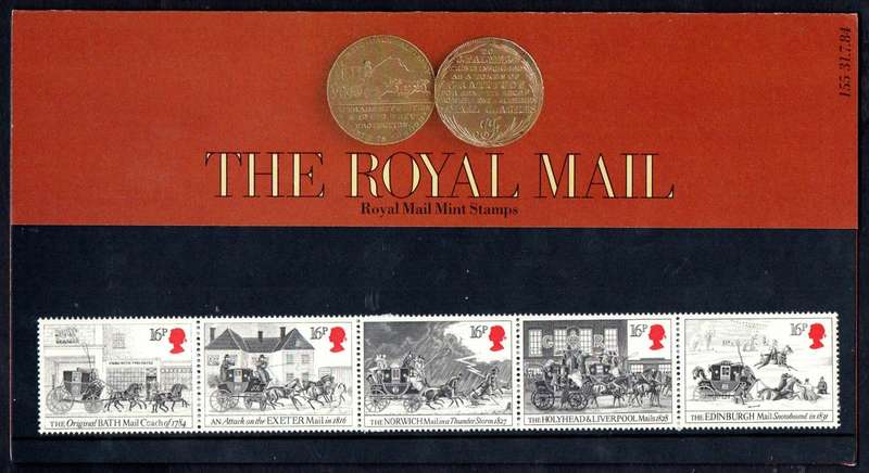 GB 1984 BICENTENARY OF 1ST MAIL COACH RUN PRESENTATION PACK NO 155. AS PER IMAGES.