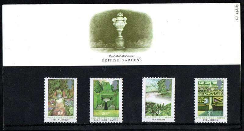 GB 1983 British Gardens presentation pack no 146 with mint stamps - nice item.
