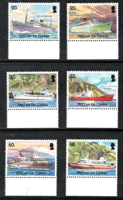 Tristan Da Cunha 2003 Merchant Ships umm set of (x6)  SG805-10  CV GBP 12.5