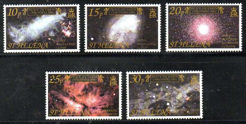 St Helena 2003 Christmas  the Southern Sky umm set of (x5) singles  SG912-916