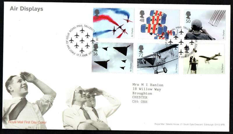 GB 2008 Air Displays first day cover (Tallents House)  as per images.