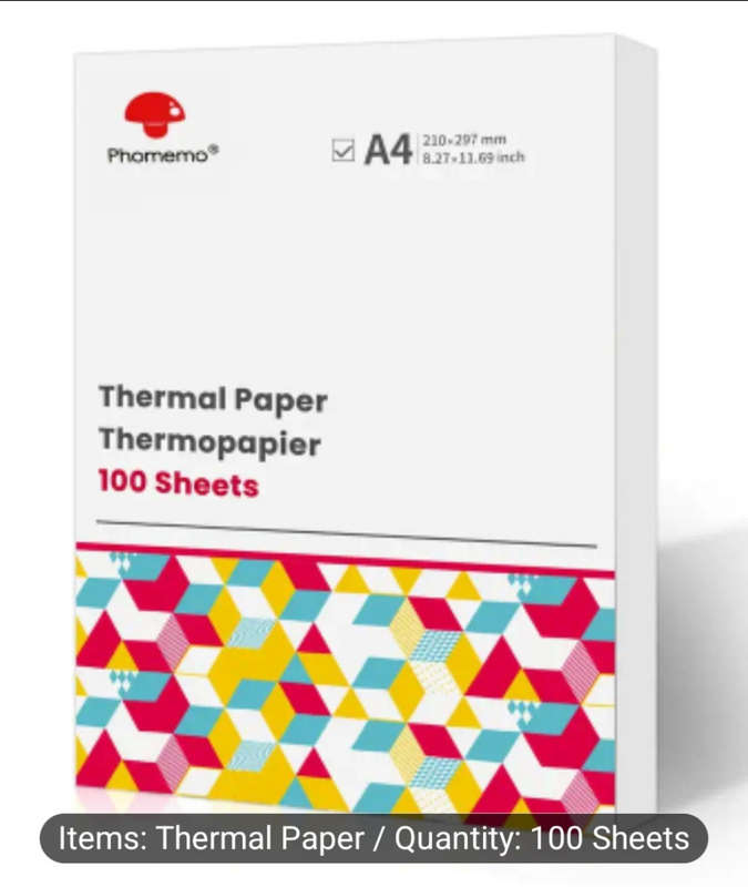 PHOMEMO MO8F THERMAL MOBILE PRINTER + PAPER