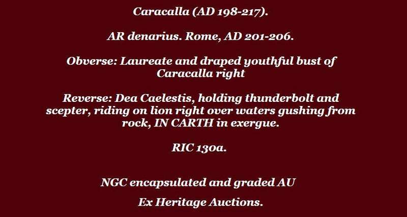 Caracalla AR Silver denarius IN CARTH NGC AU Roman coin