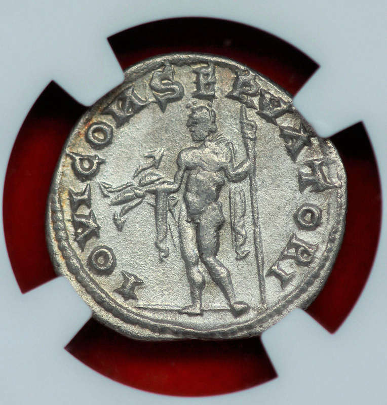 AR Denarius NGC CH VF. Certified Severus Alexander Roman coin