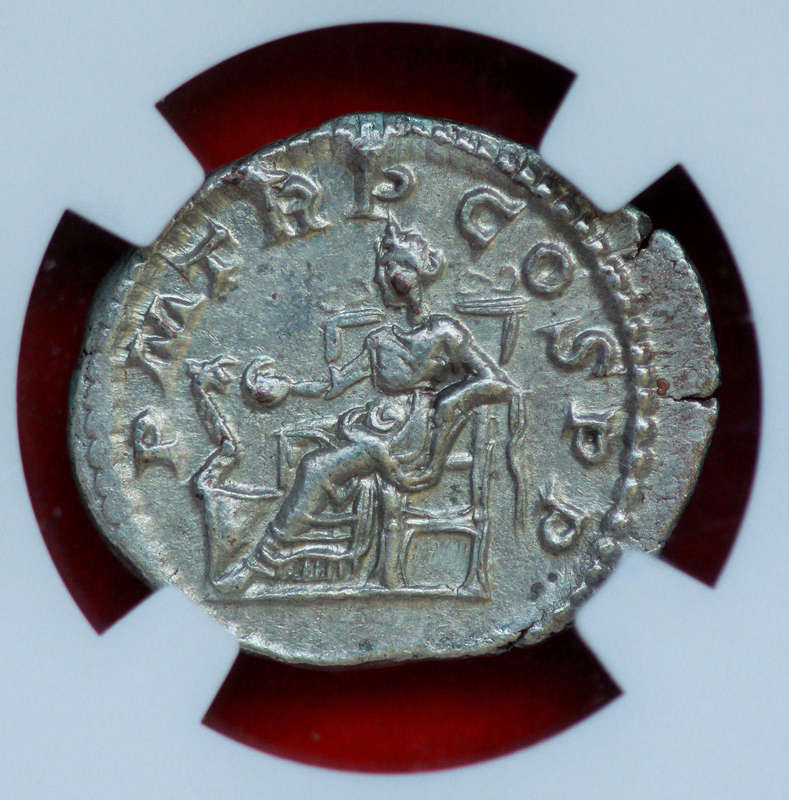 AR Denarius, NGC Certified Severus Alexander AU Roman coin 2