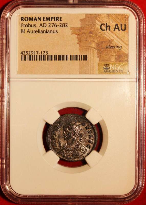 BI Antoninianus Probus BI NGC CH AU Certified Silvering